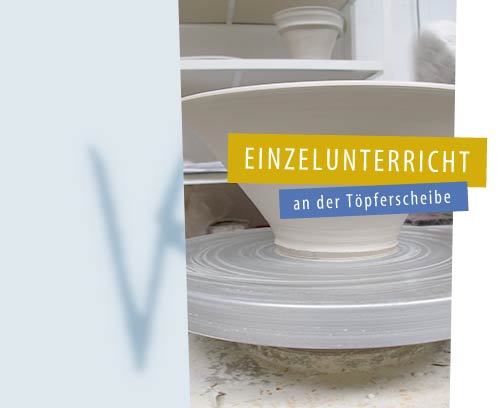 Einzelunterricht an der Töpferscheibe