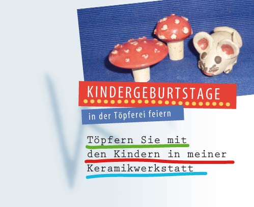 Kindergeburtstage in der Töpferei